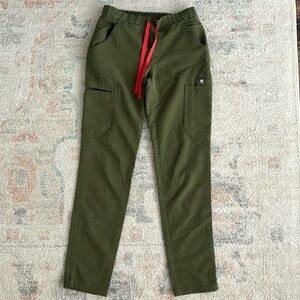 Figs Olive Green Yola Skinny Scrub Pants